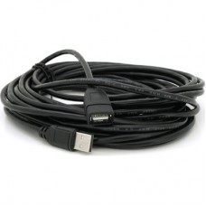 Дата кабель USB 2.0 AM/AF 10.0m ferrite black Voltronic (YT-AM/AF-10BL)
