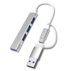Концентратор Dynamode USB Type-C/Type-A to 1хUSB3.0, 3xUSB 2.0 metal (DM-UH-311AC)