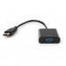 Переходник HDMI M to VGA F 0.15m 1080p black Vinga (VCPAHDMIM2VGAFBK)